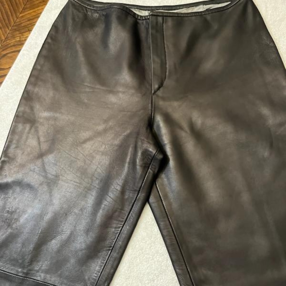 Christian Lauren  Brown Leather Pants